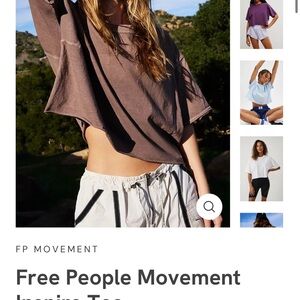 Free People Movement Brown Short Sleeve Tee